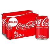 Coca-Cola Original Taste 6 x 330ml PM £4.50  Adomoo